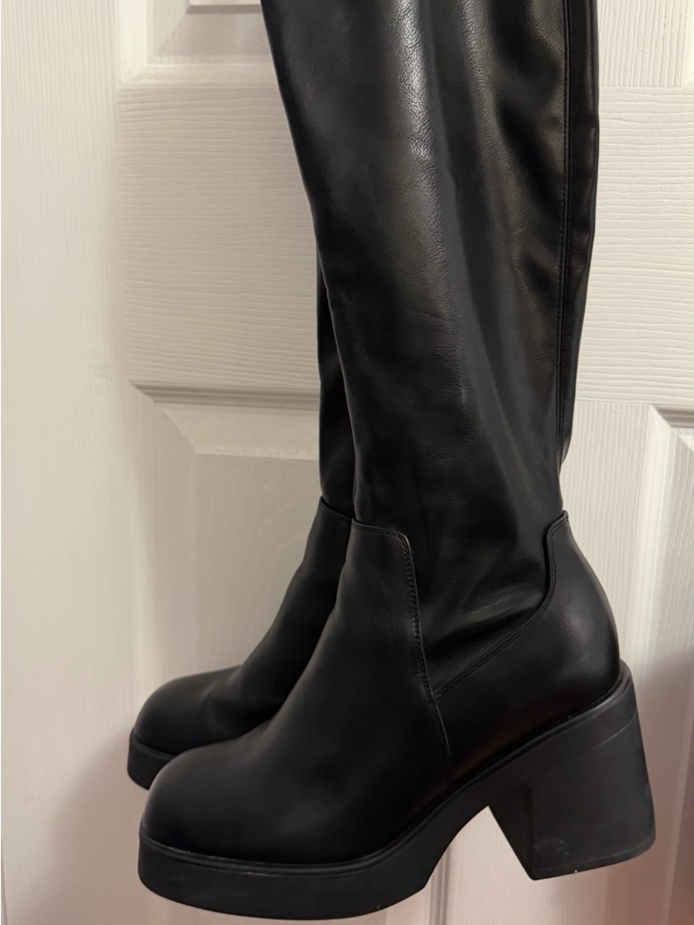 Call it spring Black Platform Knee-High Women's Boots